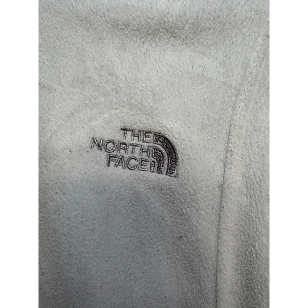 The North Face‎ Full Zip Fleece Jacket Girls White Logo Zipper Pockets XL